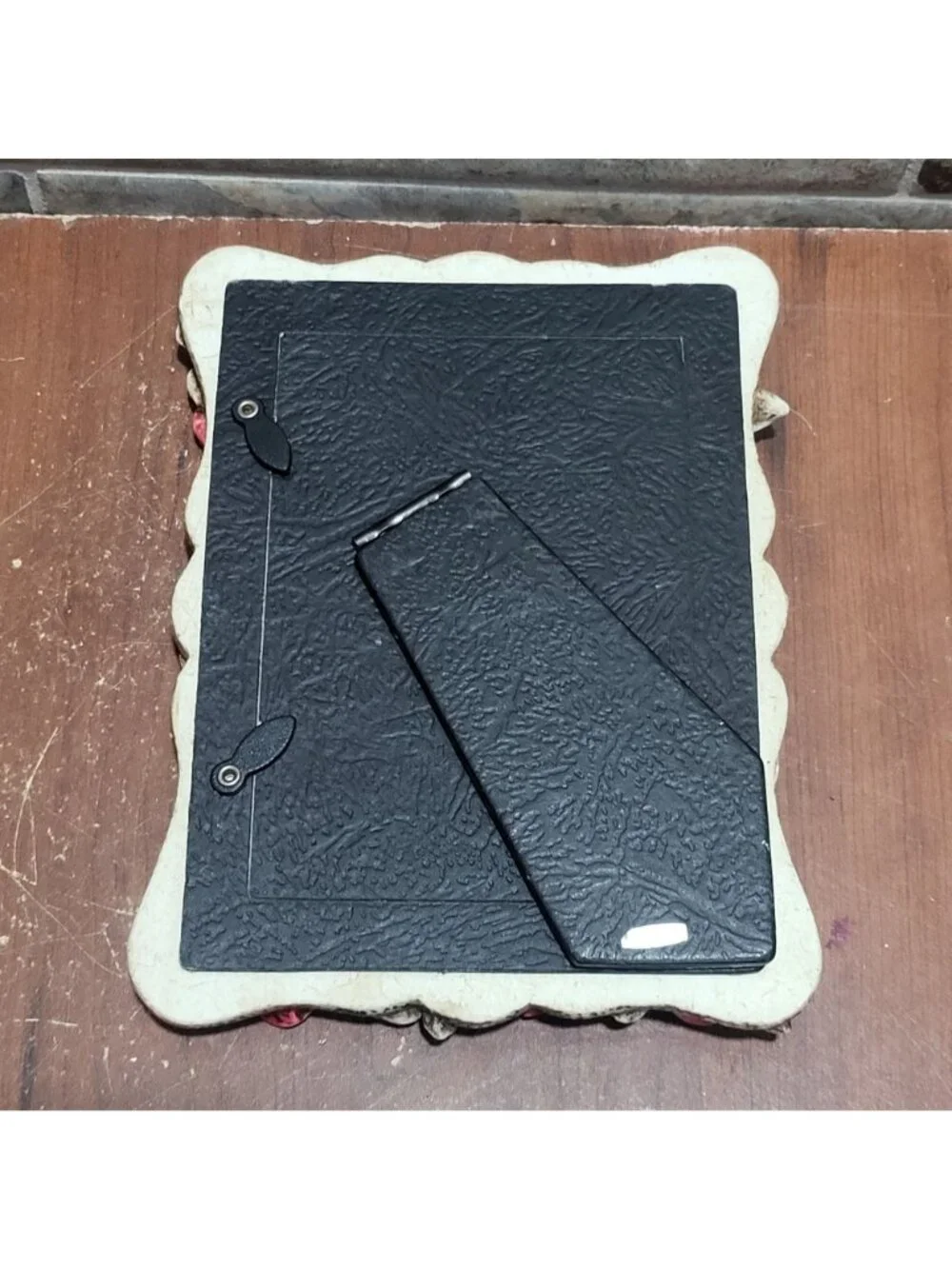 Vintage Hand Painted 3D Rose Picture Photo Frame